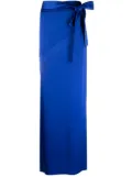 TOM FORD side-tie satin skirt - Blue