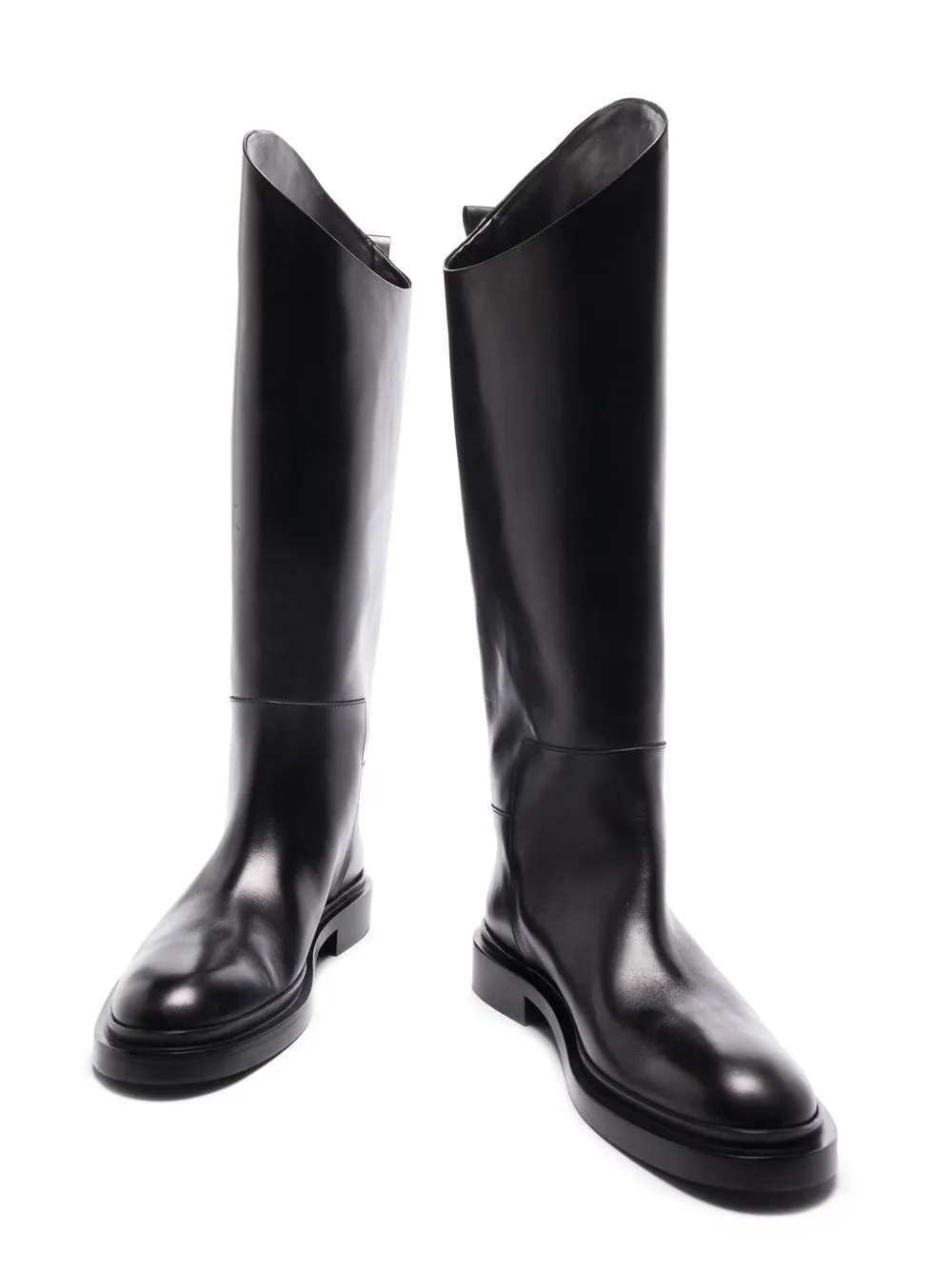 LEATHER KNEE HIGH BOOTS