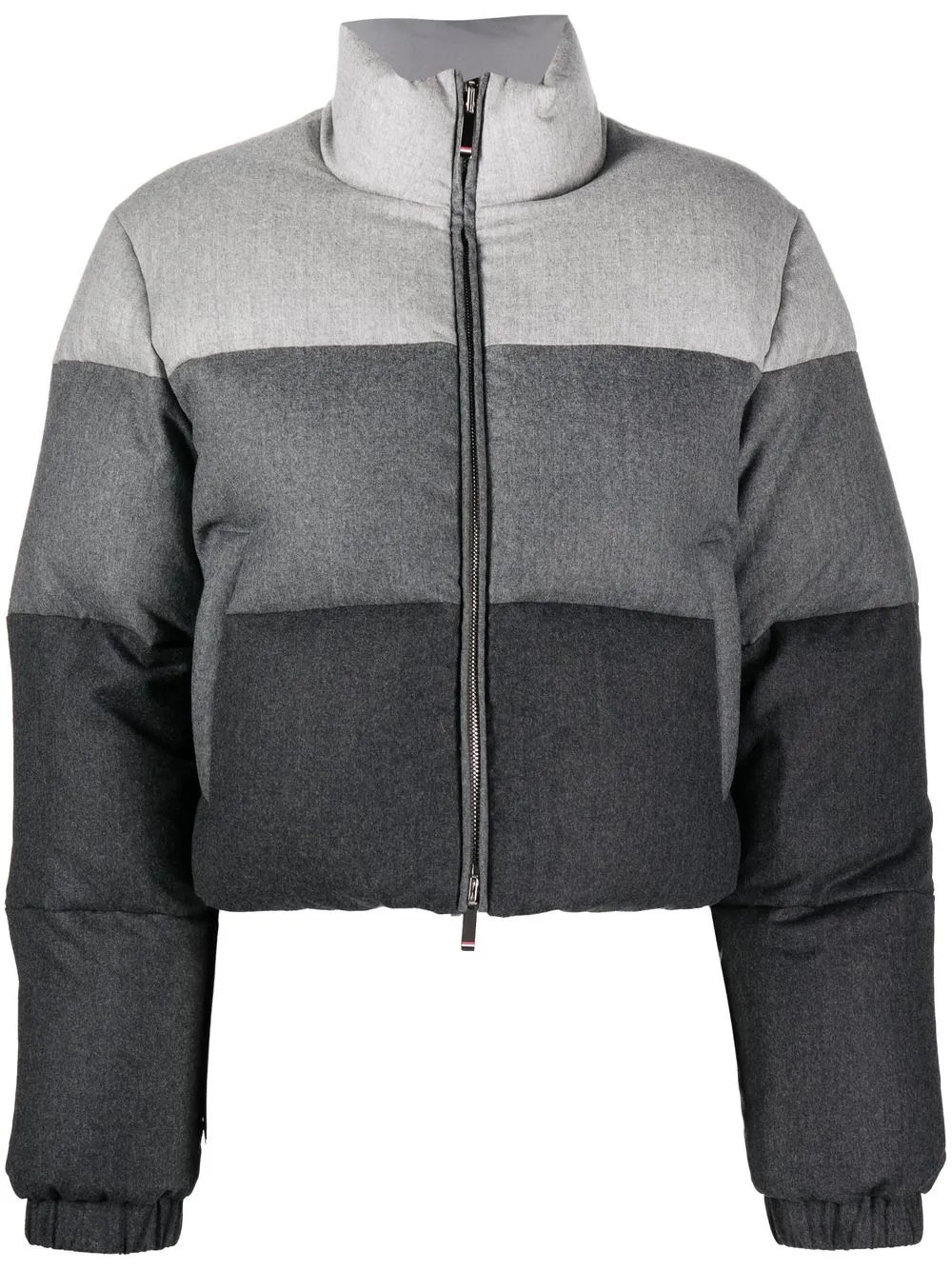 

Thom Browne gradient cropped puffer jacket - Grey