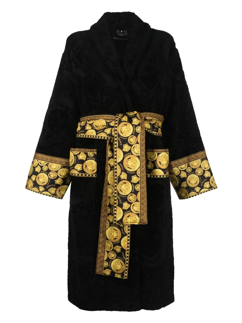 

Versace Medusa tie-waist bathrobe - Black