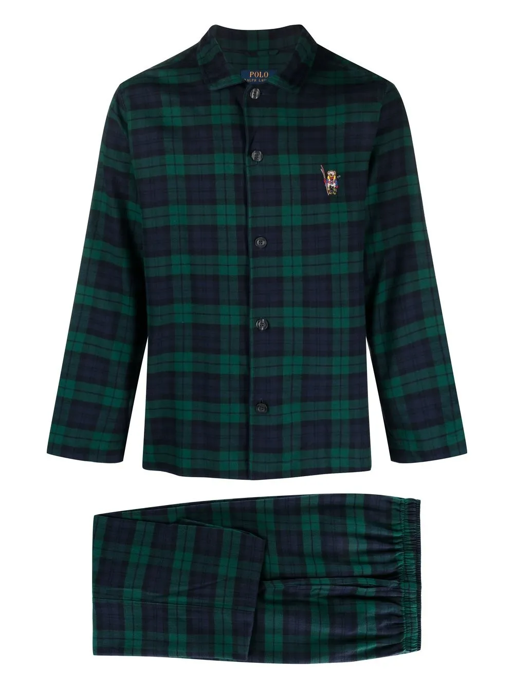 

Polo Ralph Lauren check-pattern pajama set - Blue