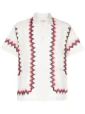 BODE zigzag-embroidered shirt - White