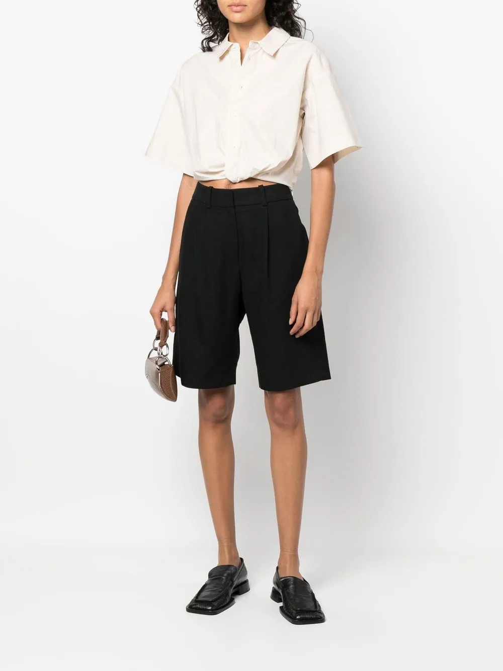 FRAME Cropped blouse - Beige