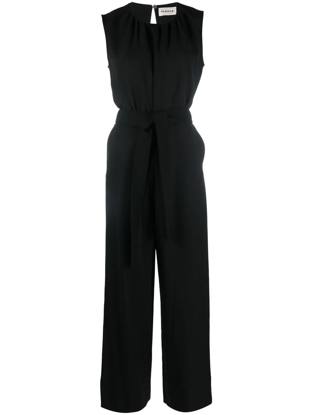 

P.A.R.O.S.H. sleeveless tie-waist jumpsuit - Black