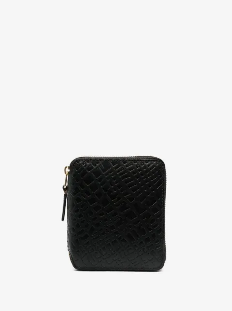 Comme Des Garçons Wallet tekstureret pung med lynlås