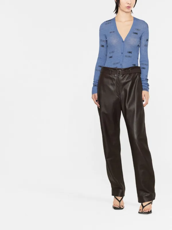 Helmut Lang ribbed-knit logo-print 