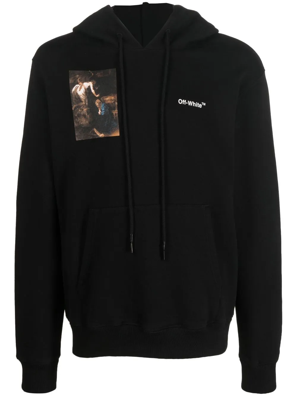 

Off-White Caravaggio-print drawstring hoodie - Black