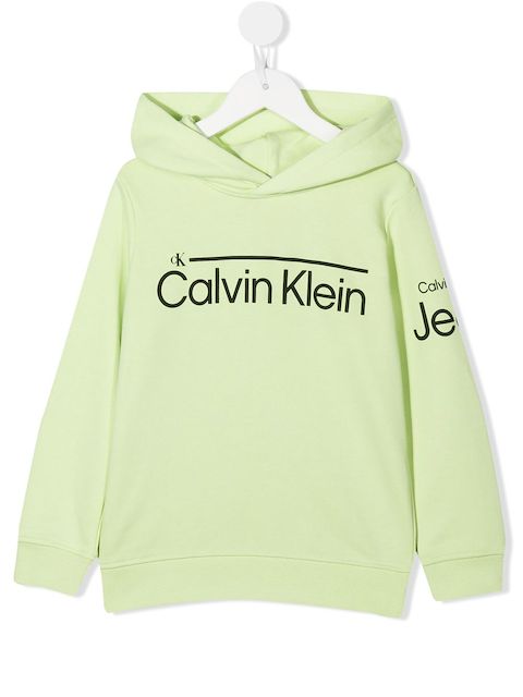 Calvin Klein Kids logo pullover hoodie