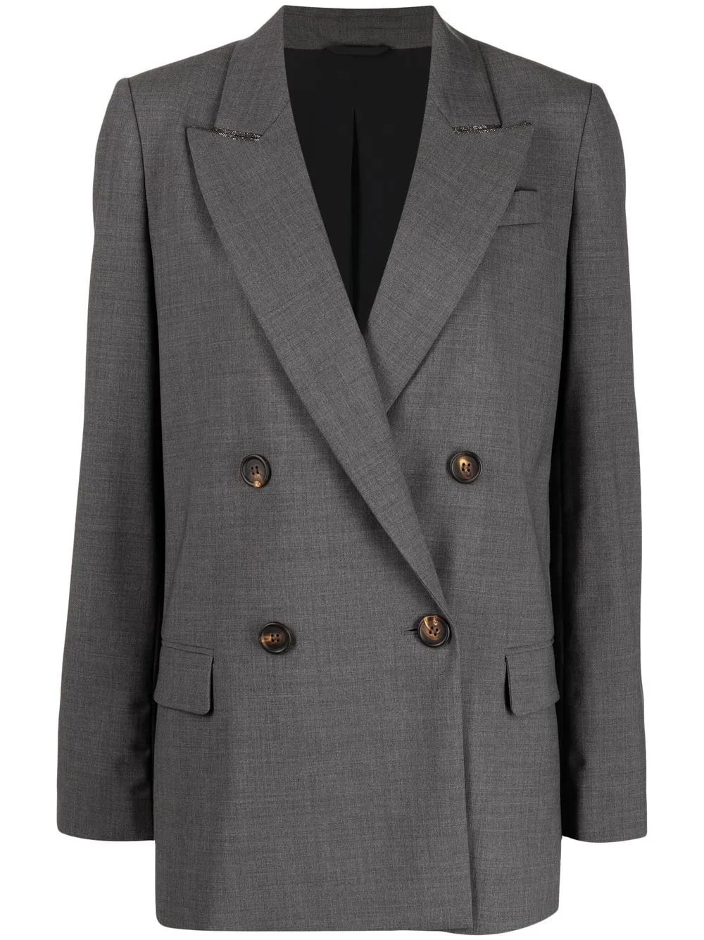 

Brunello Cucinelli blazer con doble botonadura - Gris