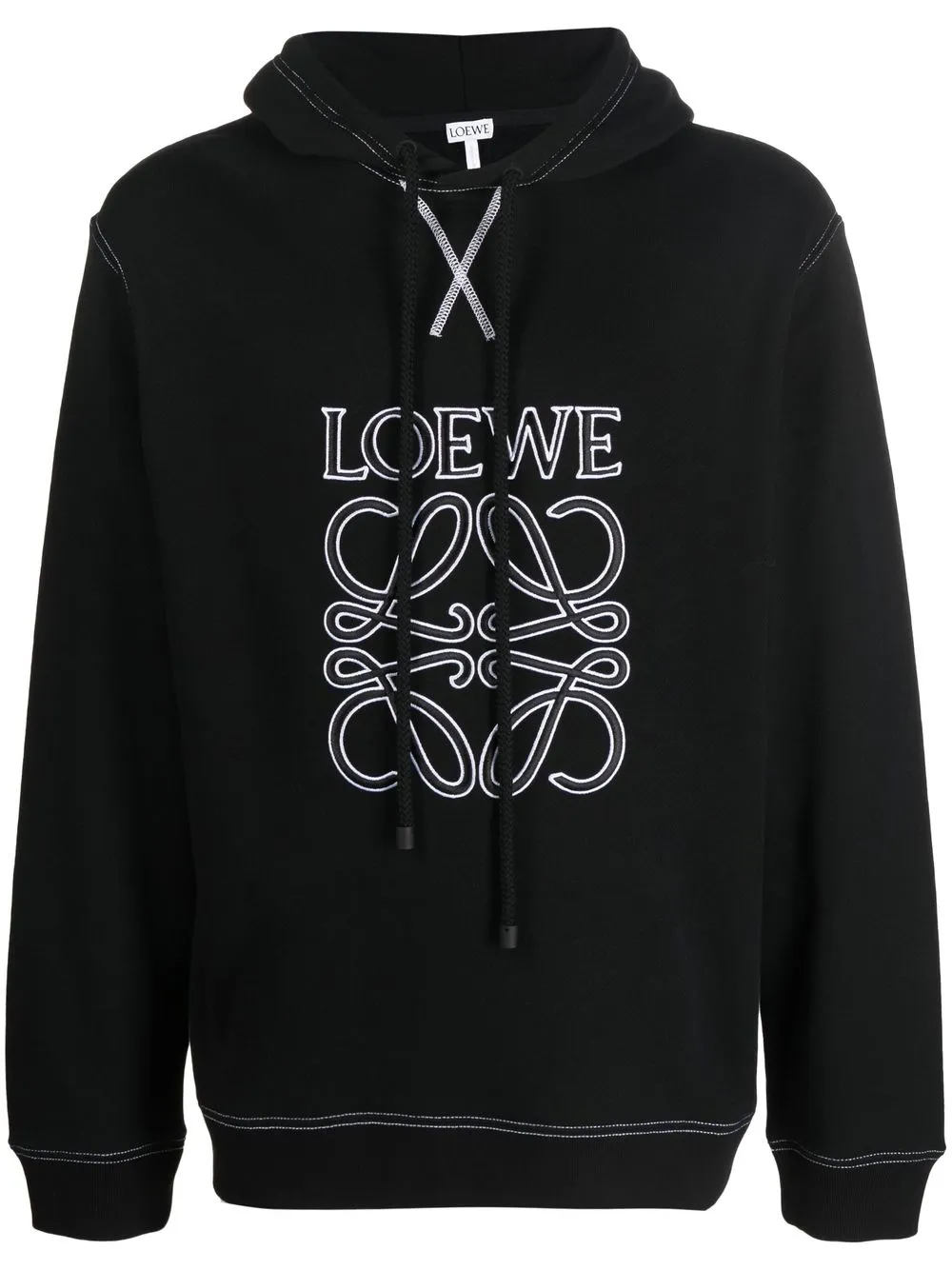 

LOEWE embroidered logo hoodie - Black