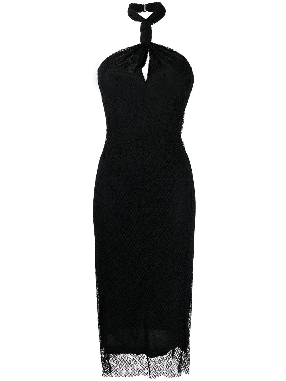 

Helmut Lang vestido con cuello halter - Negro