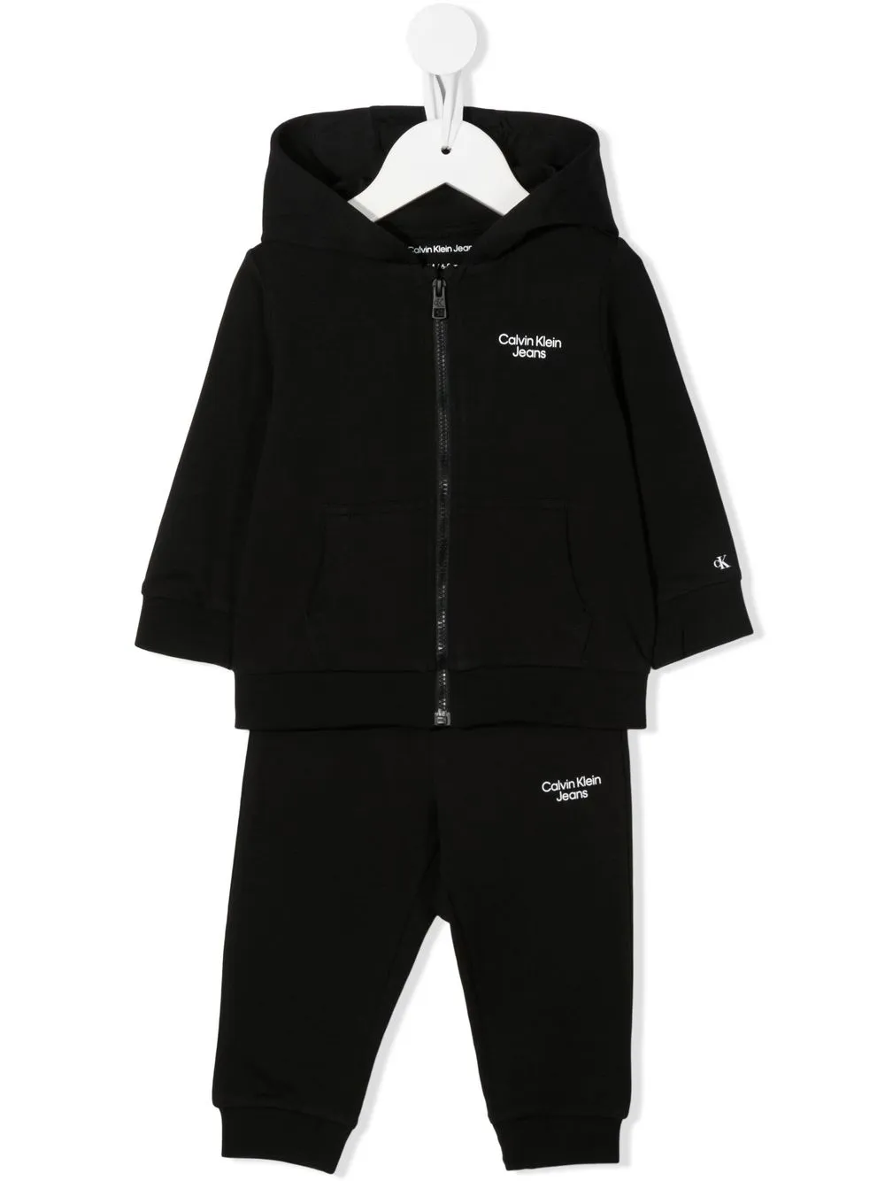

Calvin Klein Kids two-piece logo-piece tracksuit - Black