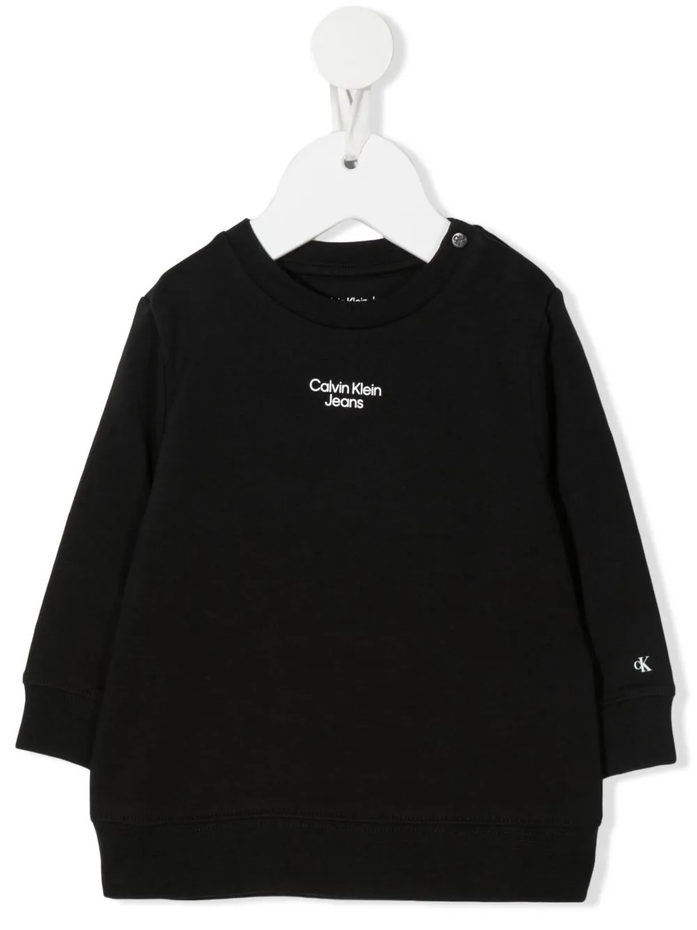 

Calvin Klein Kids sudadera con logo estampado - Negro