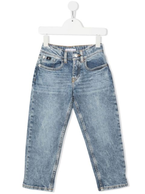 Calvin Klein Kids - mid-rise straight-leg jeans