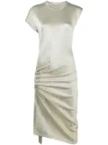 Rabanne side gathered-detail midi dress - Gold