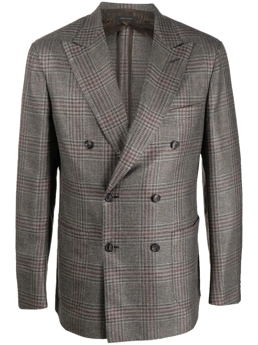 

Brioni single-breasted check-pattern suit - Grey