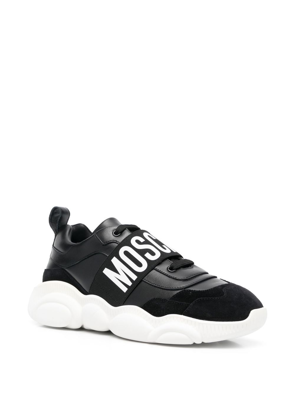 Moschino Sneakers met logoprint - Zwart