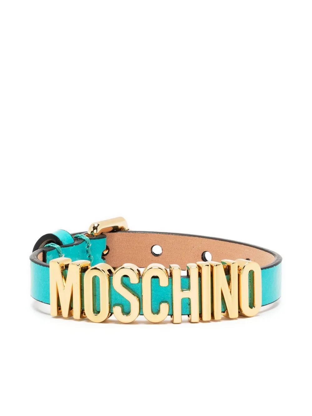 

Moschino pulsera con letras del logo - Azul