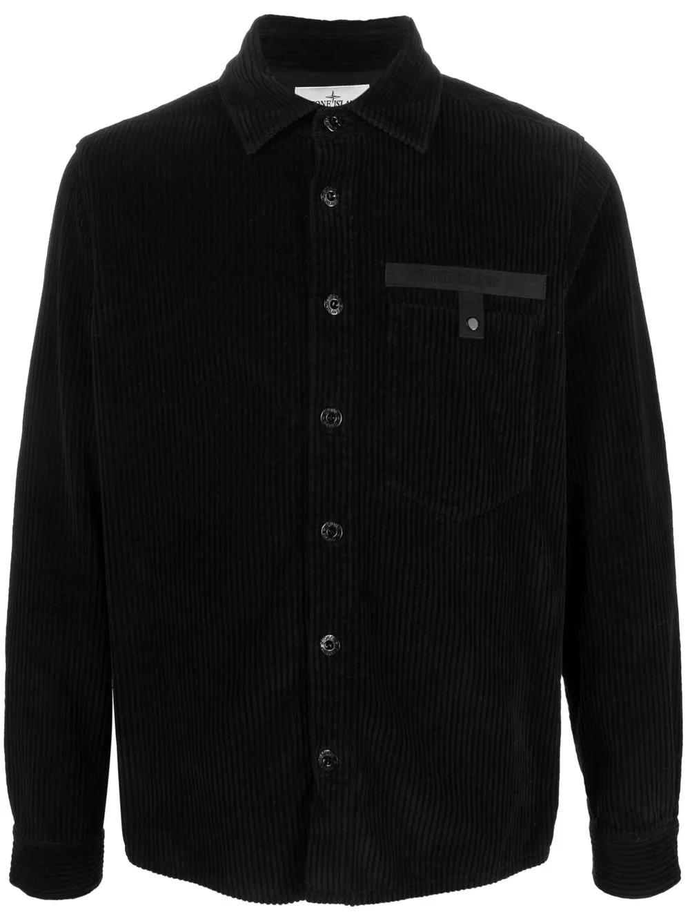 

Stone Island camisa con parche del logo - Negro