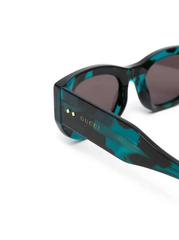 Gucci Eyewear Square Tinted Sunglasses | Blue | FARFETCH JO display picture 1