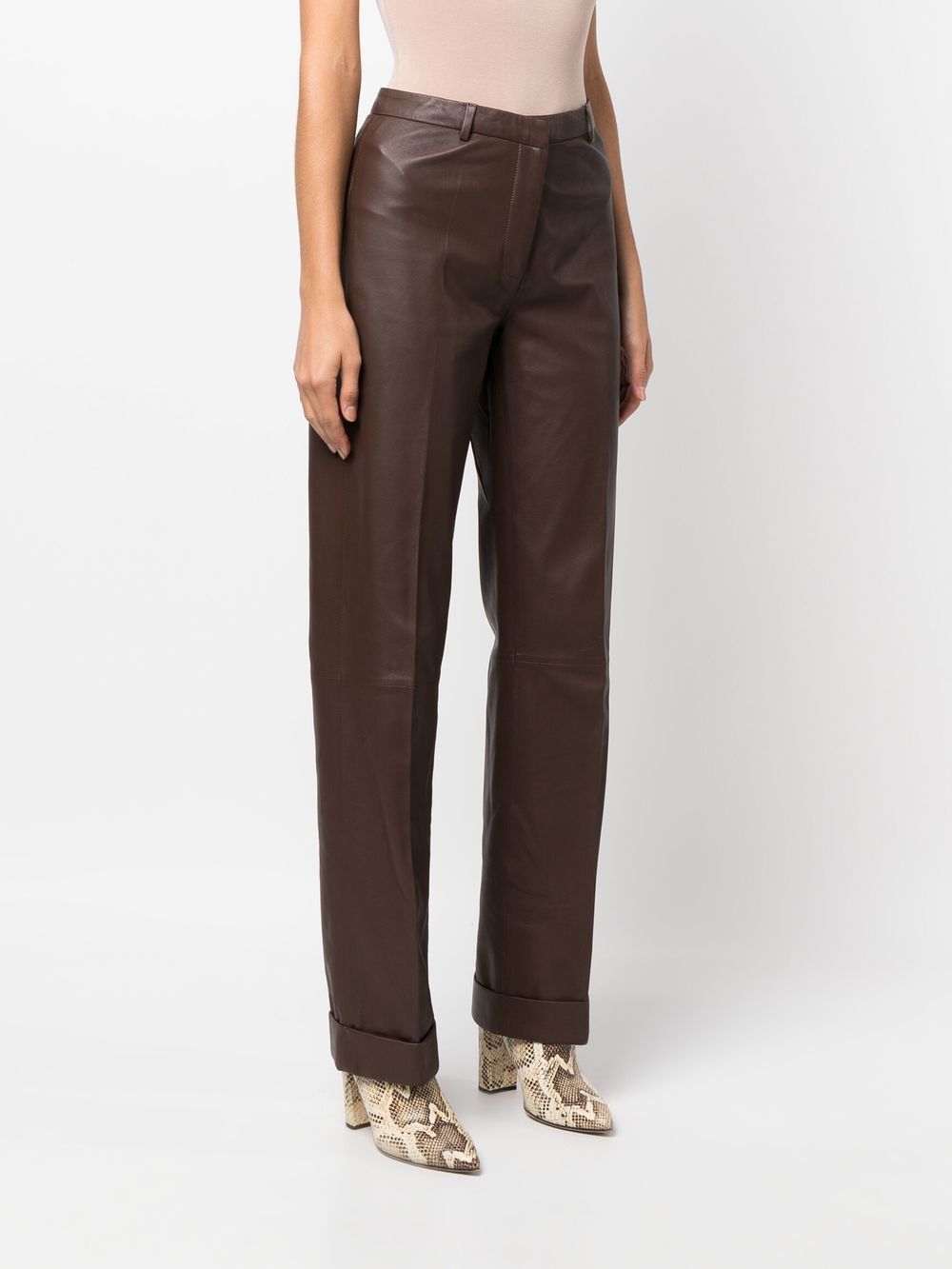 Nappa leather trousers  Massimo Dutti