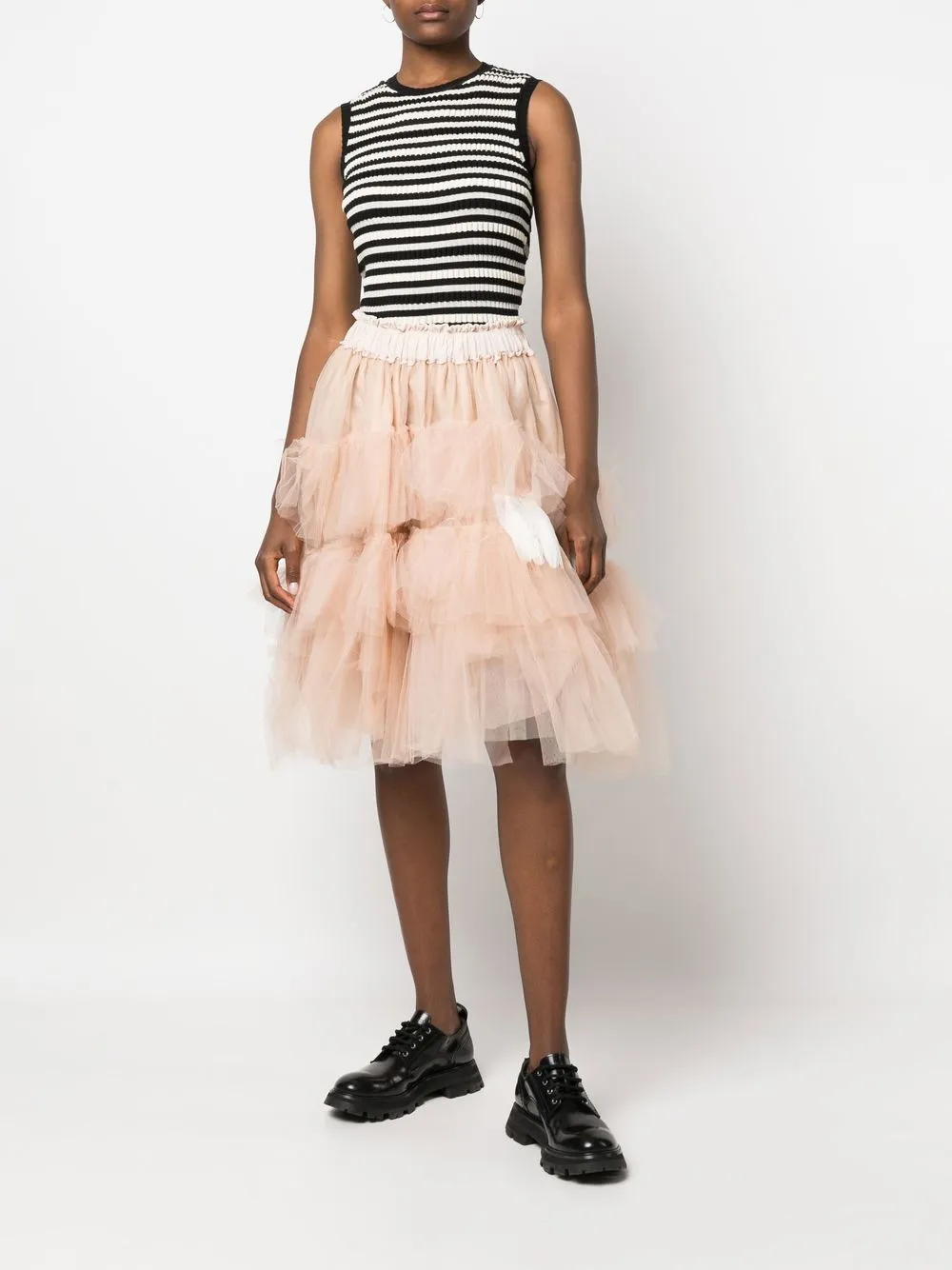 Simone Rocha highwaisted Tiered Ruffle Skirt Farfetch
