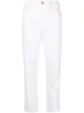 Lorena Antoniazzi tapered stretch-cotton trousers - White