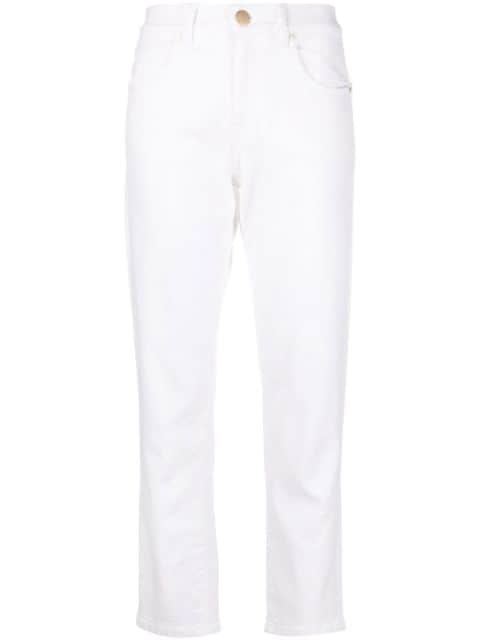 Lorena Antoniazzi tapered stretch-cotton trousers