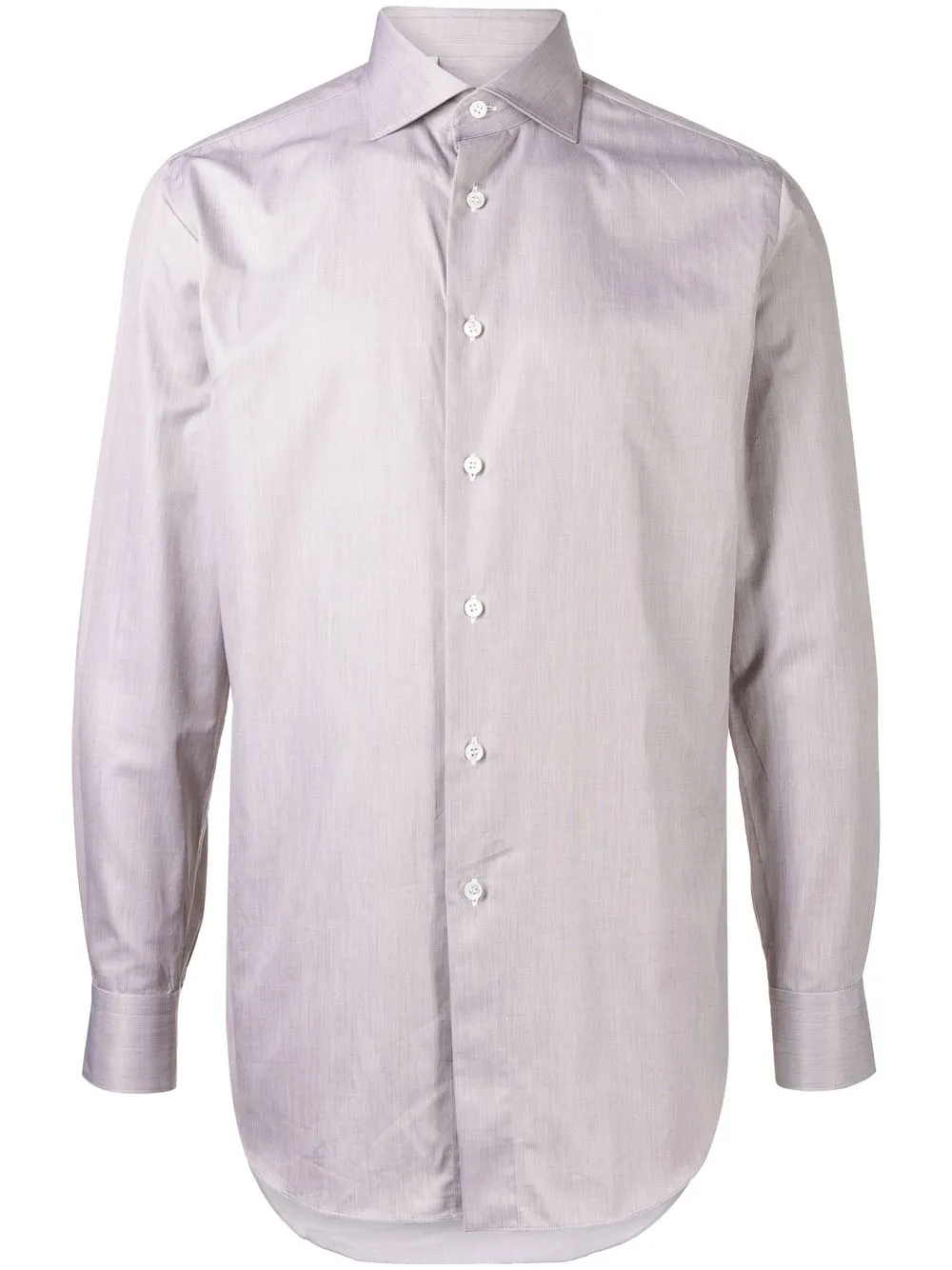 

Brioni long-sleeved cotton shirt - Brown