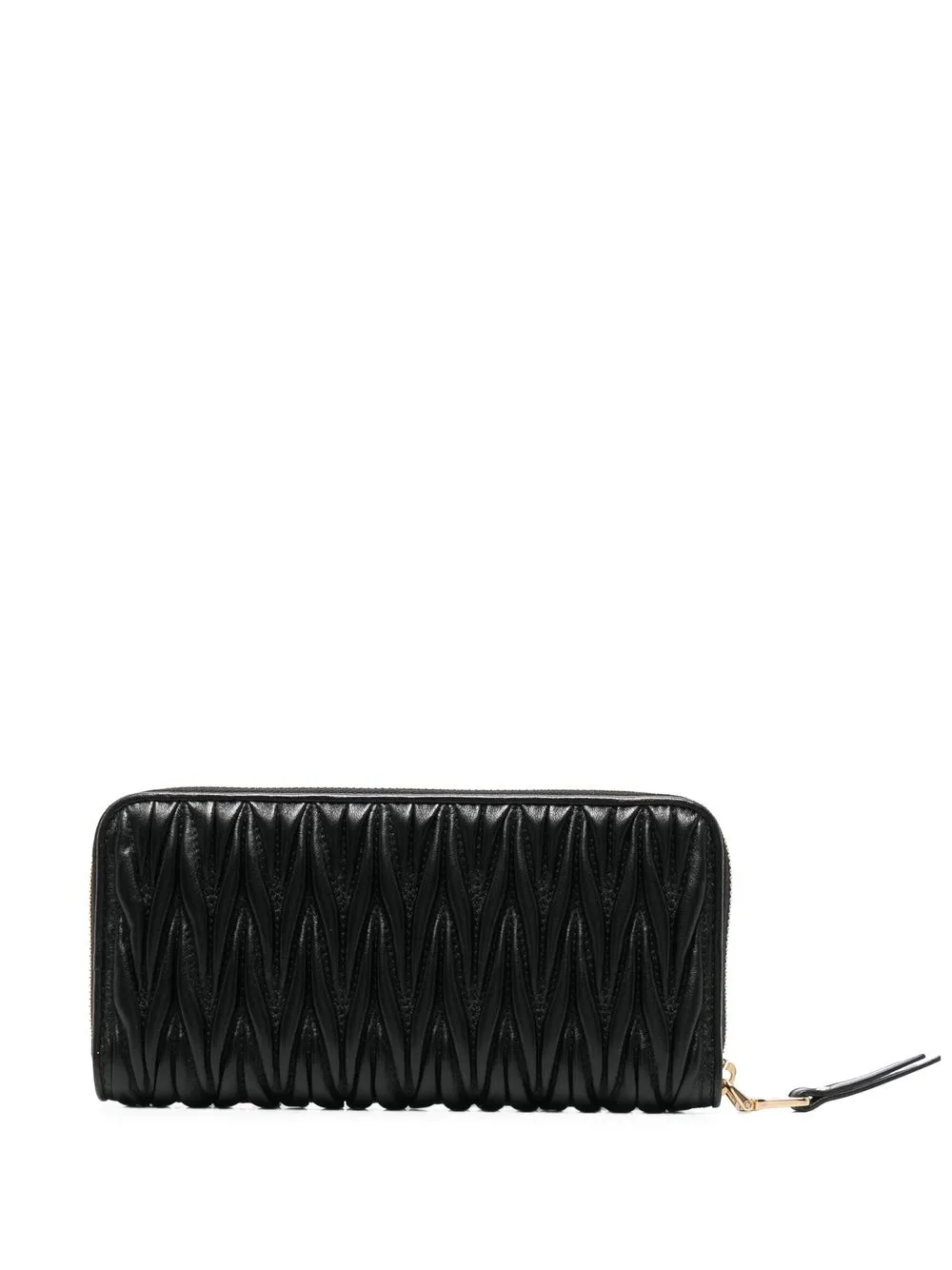 Miu Miu Gestepptes Portemonnaie Schwarz FARFETCH DE