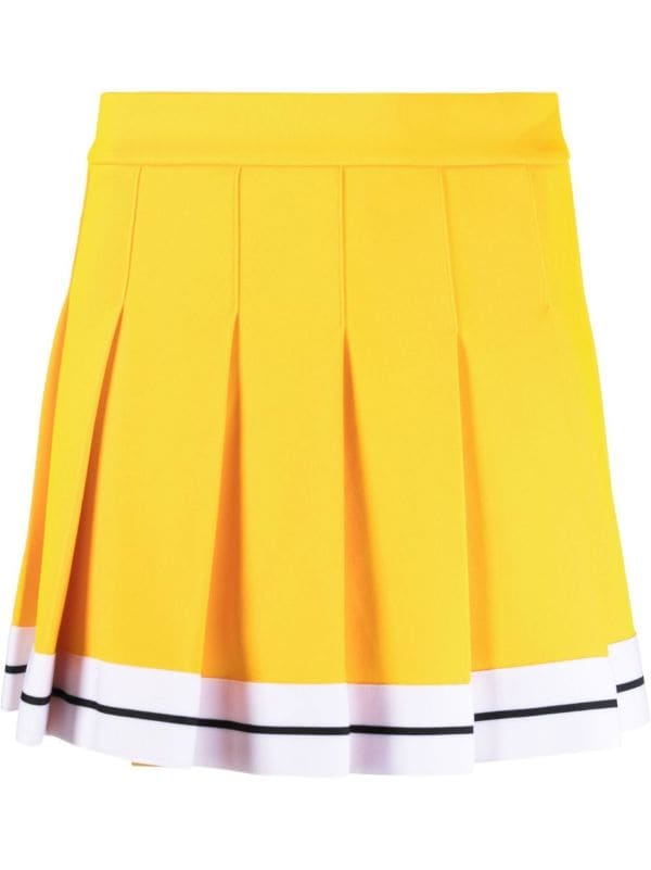 Pleated mini clearance skirt yellow