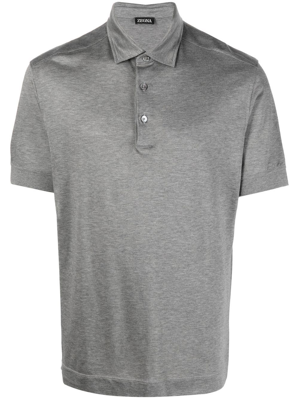 

Zegna playera tipo polo manga corta - Gris