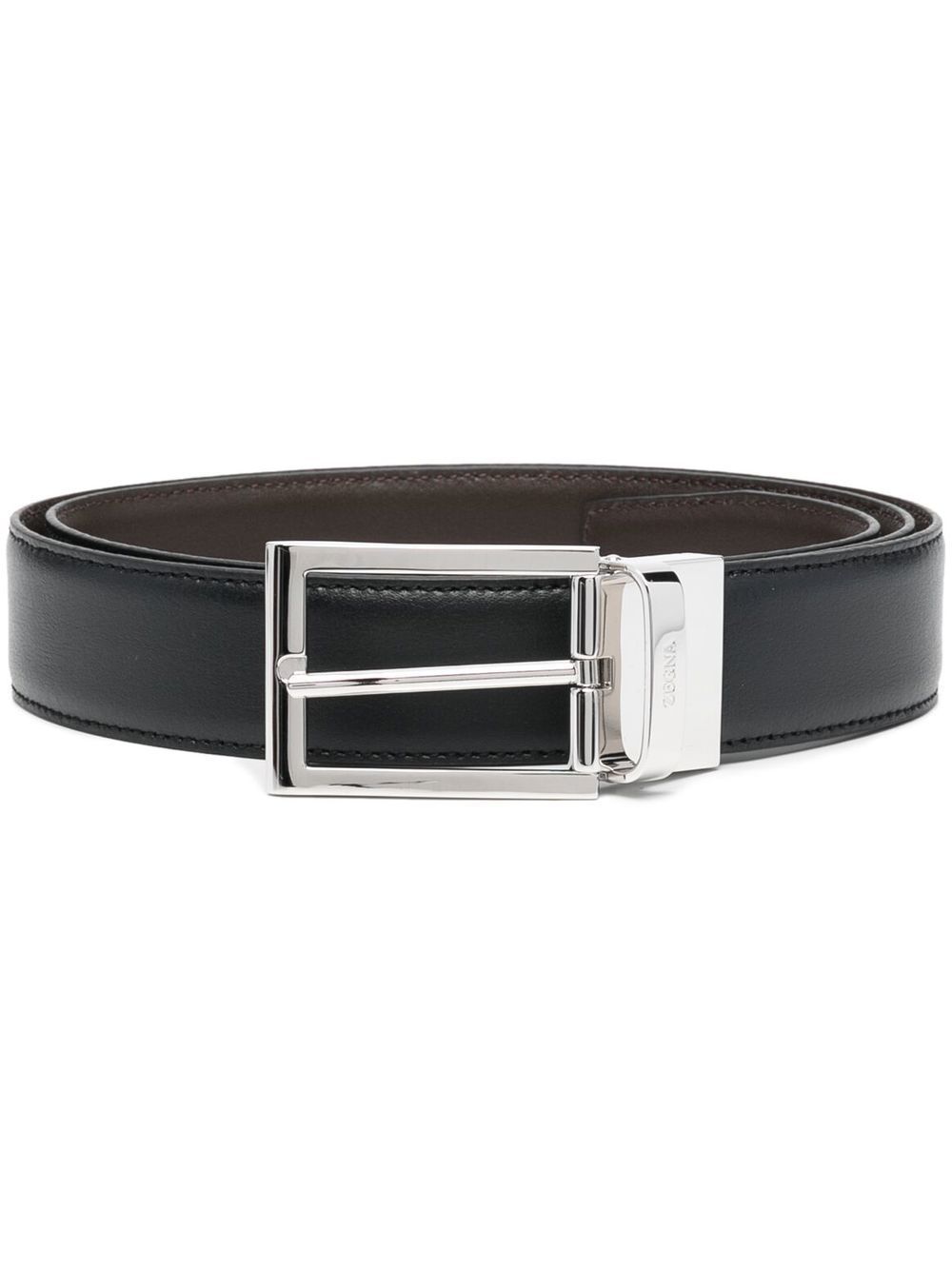 Zegna buckle-fastening leather belt