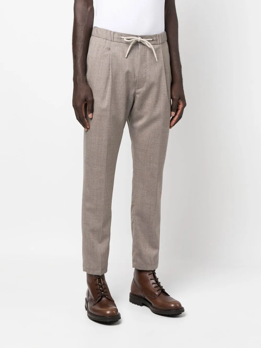 Closed Virgin Wool Tapered Trousers Farfetch