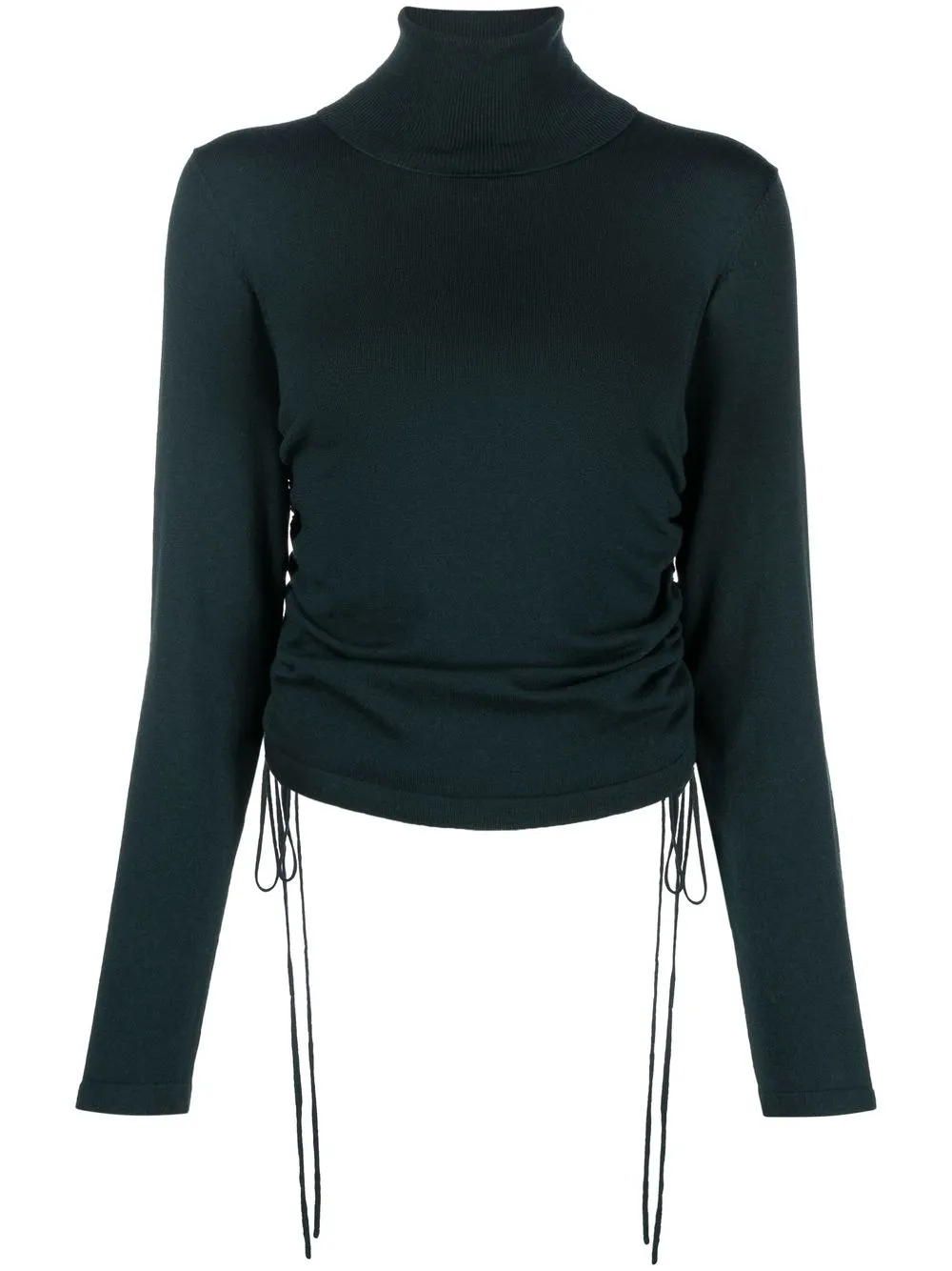 

P.A.R.O.S.H. ruched high-neck wool jumper - Green