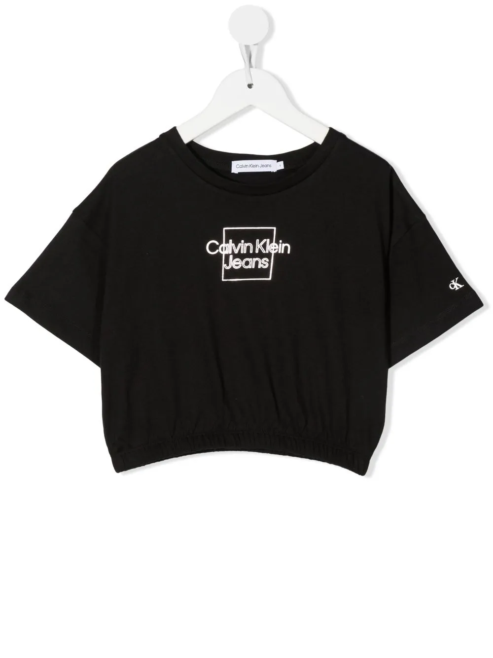 

Calvin Klein Kids playera corta con logo estampado - Negro