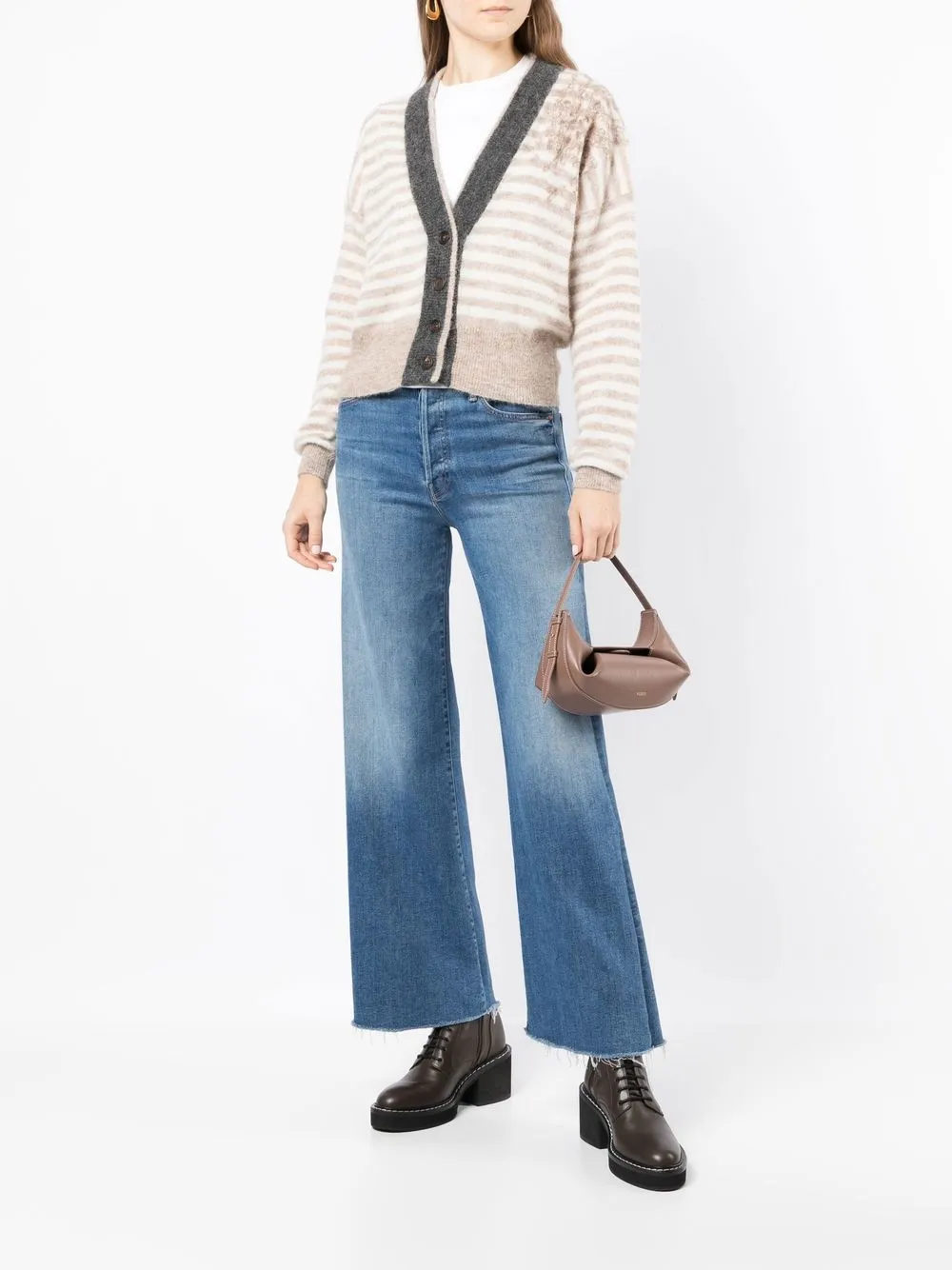 Brunello Cucinelli Gestreept vest - Bruin