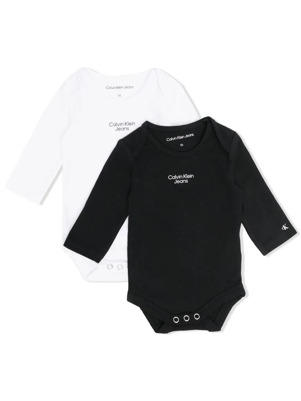 

Calvin Klein Kids mameluco de manga larga - Negro