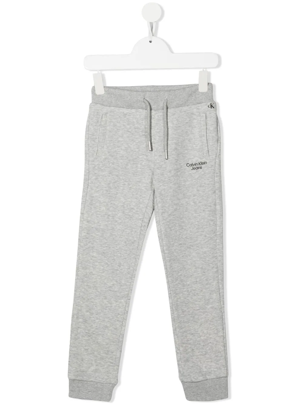 

Calvin Klein Kids pants con cordones en la pretina - Gris