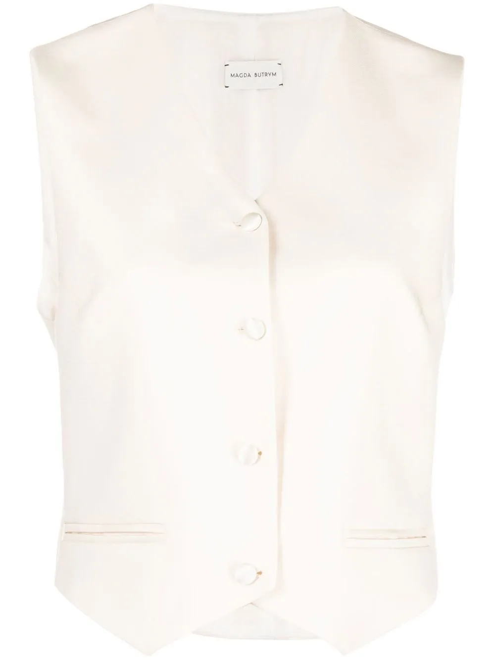 

Magda Butrym cropped silk waistcoat - Neutrals