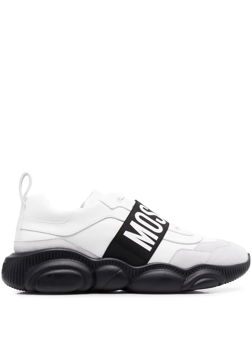 

Moschino tenis bajos con logo estampado - Blanco