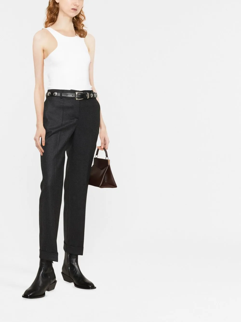 P.A.R.O.S.H. Broek met wijde pijpen - Grijs
