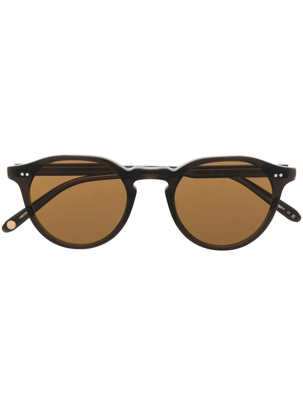 

Garrett Leight lentes de sol con armazón redonda - Marrón