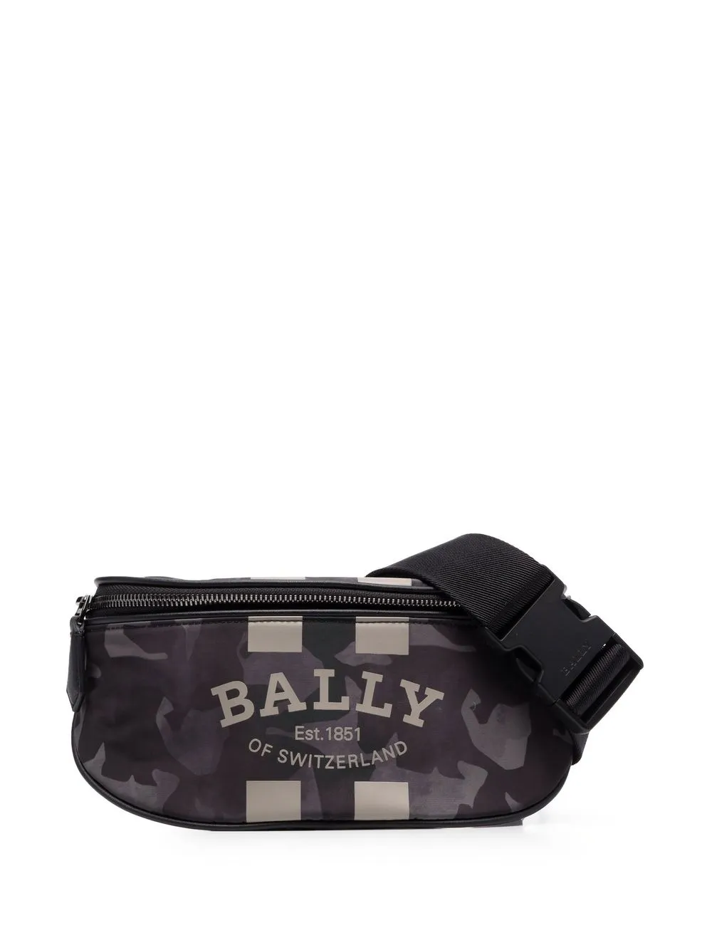 

Bally cangurera con logo estampado - Negro