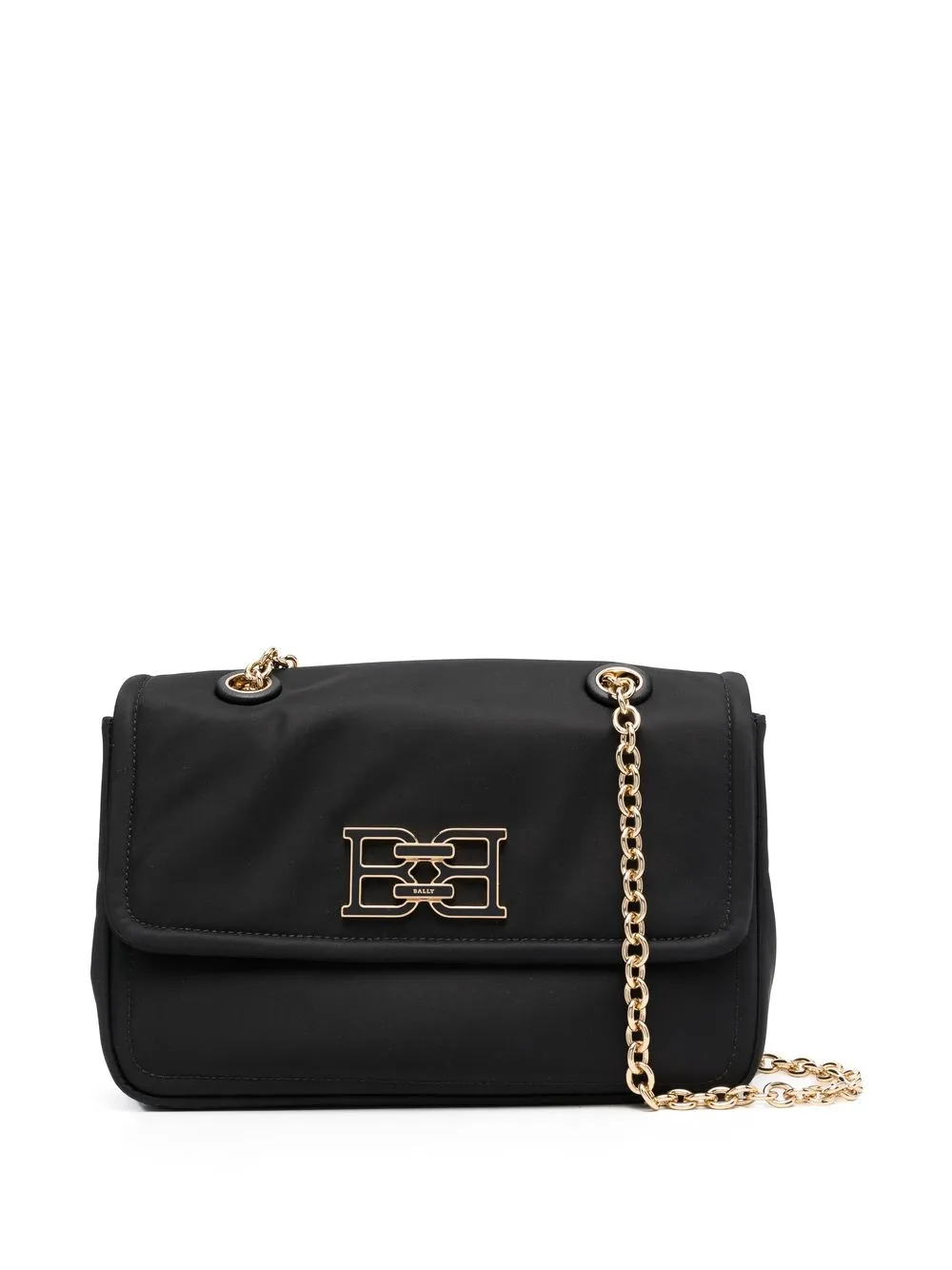 

Bally tote con placa del logo y cadena de eslabones - Negro