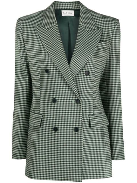 P.A.R.O.S.H. gingham-check double-breasted Blazer - Farfetch