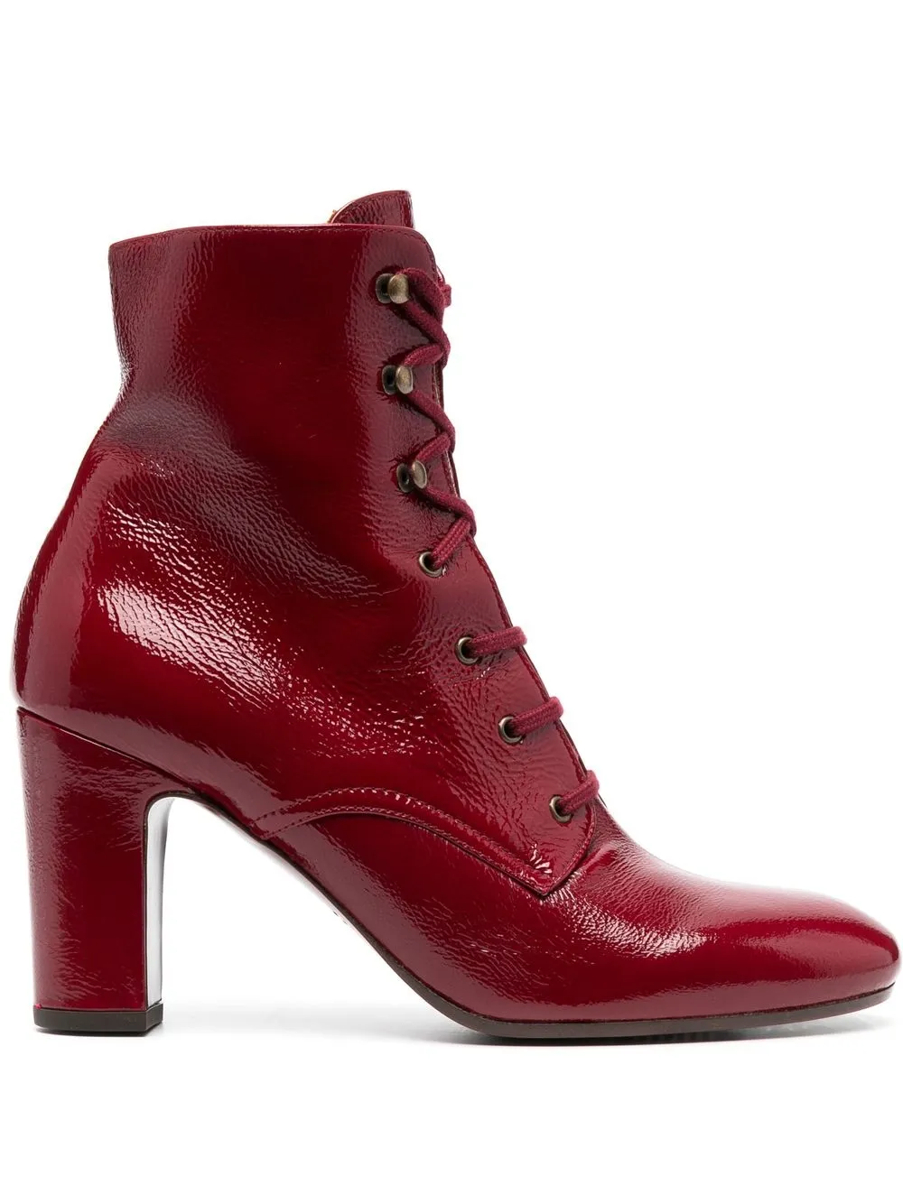 

Chie Mihara Watala lace-up patent boots - Red