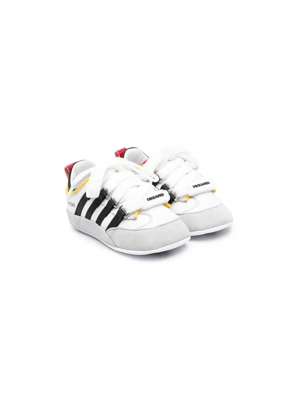 

Dsquared2 Kids tenis bajos con detalle de rayas - Blanco