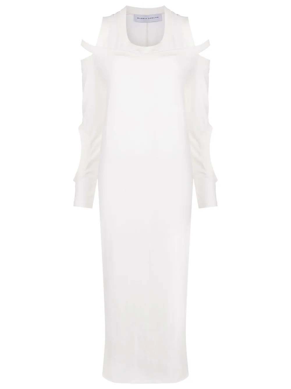 Gloria Coelho Midikleid Mit Cut-out In White