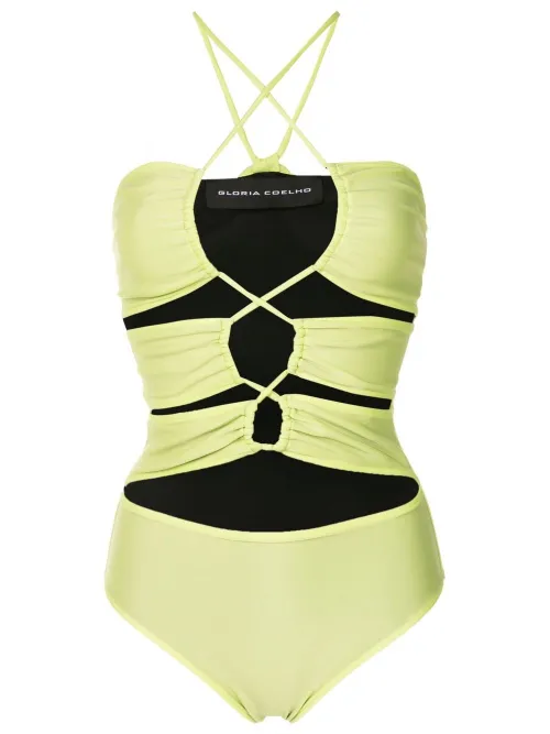 Maillot de bain réversible à design noué - Gloria Coelho - Modalova